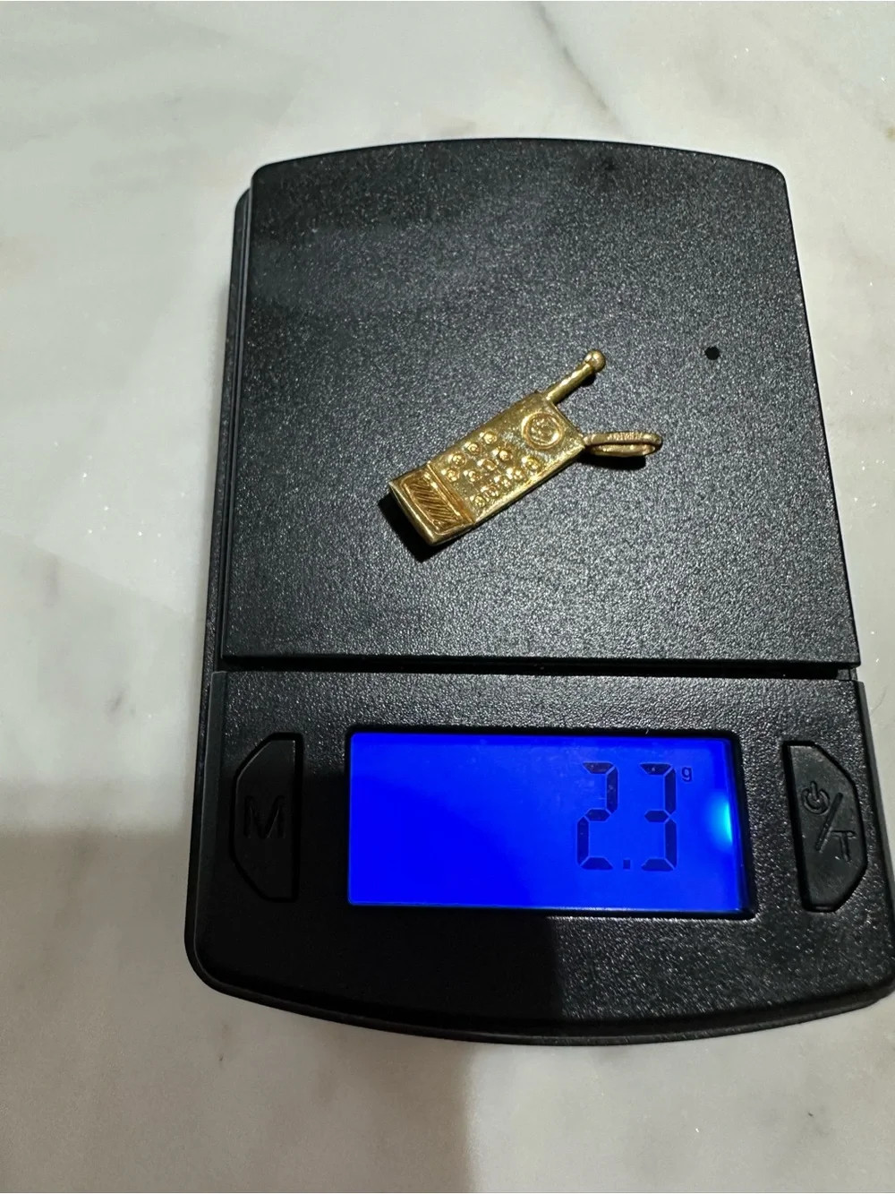 14K Yellow Gold Cell Phone Pendant Charm by Aurafin (2.3g)